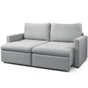 Ver imagem 6 de Sofá 3 Lugares Retrátil Reclinável para Sala de Estar 226cm Detroit K01 Linho Cinza - Lyam Decor