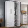 Guarda-roupa 5 Portas 6 Gavetas Modular 1310 Ilan Branco - 3