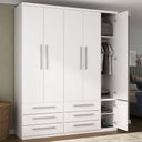 Ver imagem 1 de Guarda-roupa 5 Portas 6 Gavetas Modular 1310 Ilan Branco