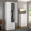 Ver imagem 4 de Guarda-roupa 5 Portas 6 Gavetas Modular 1310 Ilan Branco