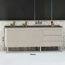 Ver imagem 5 de Gabinete de Cozinha 3 Portas Madeirado Balcão 174 Cm Mdf:madeirado/madeirado