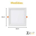 Ver imagem 6 de Kit 28 Painel Plafon Embutir Quadrado Recuado Led 18w 22x22 - Branco - Bco Quente 3000K - 110V 220V
