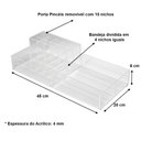 Ver imagem 2 de BANDEJA ORGANIZADORA DE COSMÉTICOS EM ACRÍLICO MOD N6 Centauri Acrílicos BS-N6