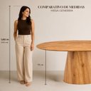 Ver imagem 4 de Mesa de Jantar Oval Organica Genebra Madeira Cinamomo 25mm Nozes 1.60x0,9