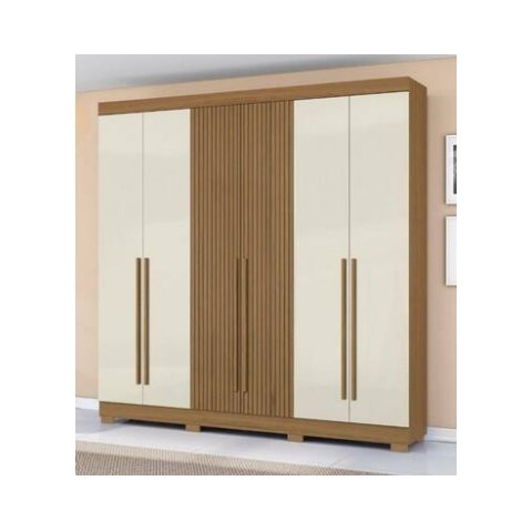 Guarda Roupa Casal 6 Portas- Ref 0230 Atacama Off White