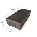 Ver imagem 3 de Cama Box Baú Auxiliar Solteiro Suede Espuma 8cm 88x188x45 Marrom