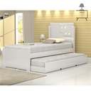 Ver imagem 3 de Cama Solteiro Bicama Bibox com Auxiliar Luiza:branco
