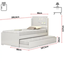 Ver imagem 2 de Cama Solteiro Bicama Bibox com Auxiliar Luiza:branco