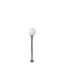 Ver imagem 1 de Poste de Jardim P10/b15 de 1,30m com Globo de Vidro Leitoso 15x28 Marrom