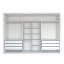 Ver imagem 2 de Guarda-roupa Casal Aura 6 Portas 6 Gavetas Branco - Panorama Móveis