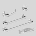 Ver imagem 4 de Kit de Acessórios para Banheiro Escovado 5 Peças Grego Metal 2180at