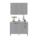 Ver imagem 1 de Armário de Cozinha Modulada Compacta Fidelitá Nara 100% MDF 2 Peças 120cm 6 Portas 2 Gavetas sem