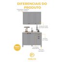 Ver imagem 5 de Armário de Cozinha Modulada Compacta Fidelitá Nara 100% MDF 2 Peças 120cm 6 Portas 2 Gavetas sem