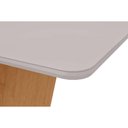 Ver imagem 5 de Mesa para Cozinha Apogeu Plus com Tampo Madeirado Vidro 170x90cm Amêndoa Off White Lopas