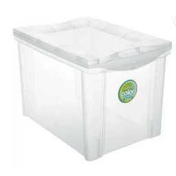 Caixa organizadora média alta cristal 30L 21201 Ordene PT 1 UN - 1