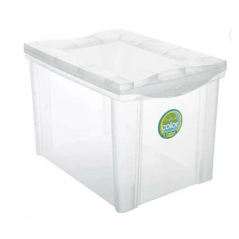 Caixa organizadora média alta cristal 30L 21201 Ordene PT 1 UN