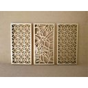 Ver imagem 2 de Kit 3 Quadros Decorativo Árvore Da Vida Pintura Ouro