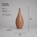 Ver imagem 3 de Garrafa Jasmim Grande Vaso Decorativo de Cerâmica para Sala e Mesa Mocha Mousse
