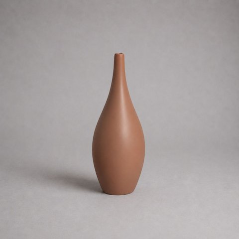 Garrafa Jasmim Grande Vaso Decorativo de Cerâmica para Sala e Mesa Mocha Mousse