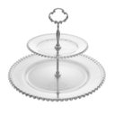 Ver imagem 1 de Prato Duplo Cristal P/doces Pearl Rojemac 28272