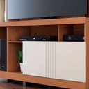 Ver imagem 7 de Home Estante para Tv até 50 2 Portas Mdp/mdf 190cm Nichos Laterais Brogy Freijó/off White G73 - Gran