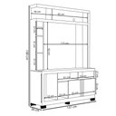 Ver imagem 4 de Home Estante para Tv até 50 2 Portas Mdp/mdf 190cm Nichos Laterais Brogy Freijó/off White G73 - Gran