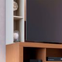Ver imagem 6 de Home Estante para Tv até 50 2 Portas Mdp/mdf 190cm Nichos Laterais Brogy Freijó/off White G73 - Gran