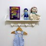 1 Prateleira Colorida Infantil 60cm e 1 Cabideiro Coração:branco Geométrico - 1