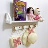 1 Prateleira Colorida Infantil 60cm e 1 Cabideiro Coração:branco Geométrico - 2