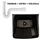 Ver imagem 4 de Balcão de Lavanderia com Tanque + Válvula + Sifão 100% Mdf Cor:pretocinza
