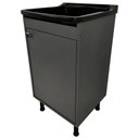 Ver imagem 1 de Balcão de Lavanderia com Tanque + Válvula + Sifão 100% Mdf Cor:pretocinza