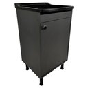 Ver imagem 3 de Balcão de Lavanderia com Tanque + Válvula + Sifão 100% Mdf Cor:pretocinza