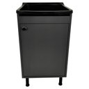 Ver imagem 2 de Balcão de Lavanderia com Tanque + Válvula + Sifão 100% Mdf Cor:pretocinza