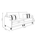 Ver imagem 4 de Sofá Montecarlo 3 Lugares 232cm Veludo/pu Terracota/caraml