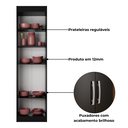 Ver imagem 4 de Armario Cozinha 2 Portas 4 Prateleiras Compact - Preto