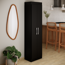 Ver imagem 1 de Armario Cozinha 2 Portas 4 Prateleiras Compact - Preto