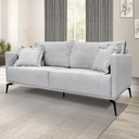 Ver imagem 2 de Sofá 2 Lugares 180cm Pés de Metal Vecchia S06 Linho Grigio - Mpozenato