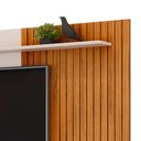 Ver imagem 6 de Painel para Tv até 70 Polegadas 1 Prateleira Dj Móveis Leo Freijó Off White