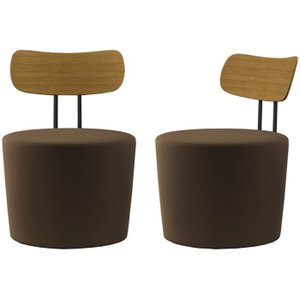 Kit 2 Poltronas Decorativas Lua Veludo SL 942 Moll