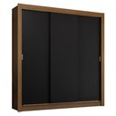 Ver imagem 3 de Guarda-roupa Casal 3 Portas de Correr Rustic/preto Sublime Plus Madesa