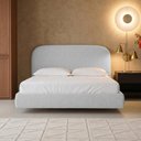 Ver imagem 3 de Cama Queen Flutuante com Cabeceira 160cm Aura W01 Linho Cinza - Lyam Decor