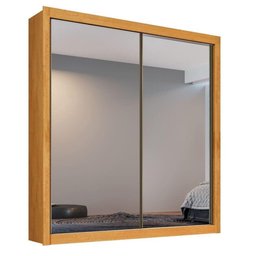 Guarda Roupa Solteiro Espelhado 2 Portas Espelhado 4 Gavetas - Zurique-peroba - Móveis Europa - 1