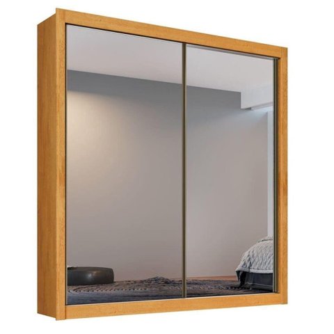 Guarda Roupa Solteiro Espelhado 2 Portas Espelhado 4 Gavetas - Zurique-peroba - Móveis Europa