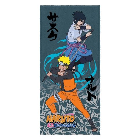 Toalha de Banho Infantil Naruto Felpuda Algodão Praia Piscina Lepper