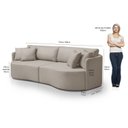 Ver imagem 3 de Sofá 2 Lugares Dakota 188 Cm Design Moderno Bege