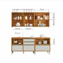 Ver imagem 2 de Cozinha Modulada 4 Peças Freijó Off White