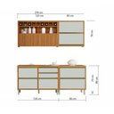 Ver imagem 3 de Cozinha Modulada 4 Peças Freijó Off White