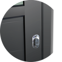 Ver imagem 5 de Porta de Correr Suspensa Meia Lambril Meia Vidro Dir L.25 Cinza 210x80 Brimak