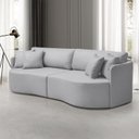 Ver imagem 1 de Sofá 3 Lugares Dakota Cinza Claro 188 Cm