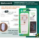 Ver imagem 3 de Ventilador de Teto Com Controle Remoto Natuvent Dahlia Led 3 Pás Madeira Teca 3000k Branco Quente, L